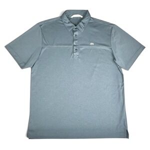 Travis Matthew Shirt Men's X Large Blue Golf Polo Athletic Performance